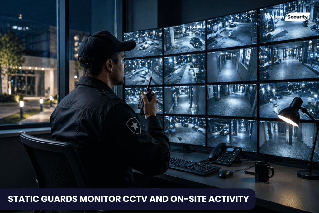 How Do Static Guards Monitor CCTV and On-Site Activity