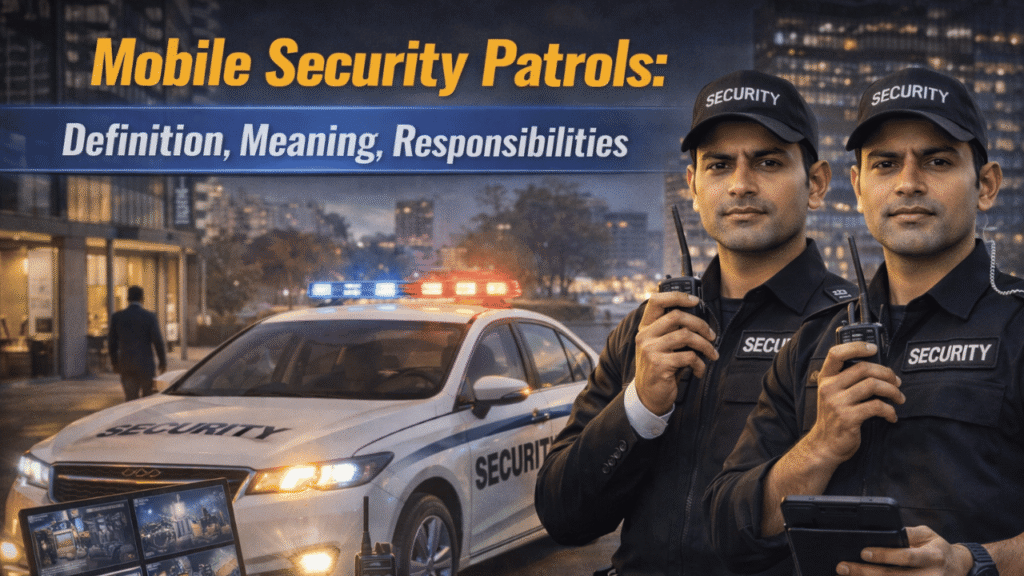 Mobile Security Patrols: Definition, Meaning, Responsibilities