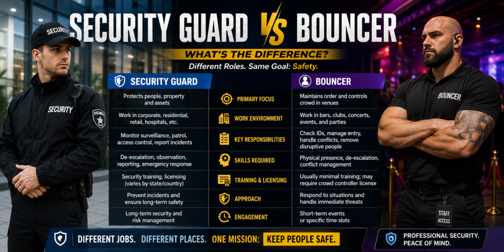 Security Guard vs Bouncer: What’s the Difference?