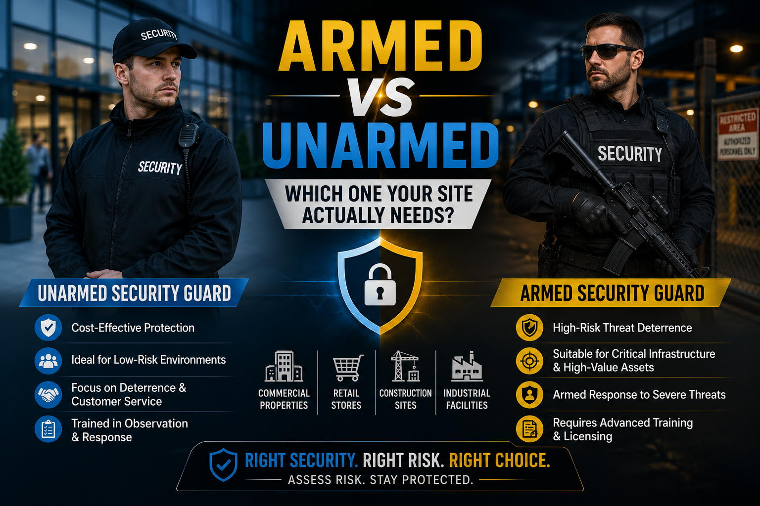 Armed vs Unarmed Security
