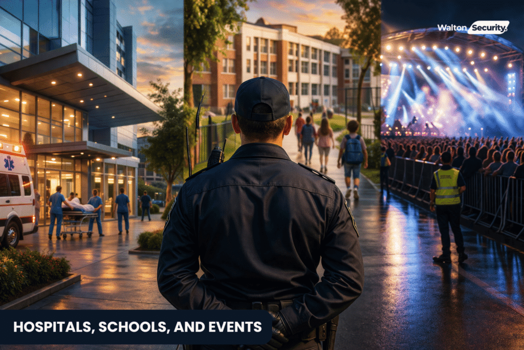 Hospitals, schools, and events Security Guard