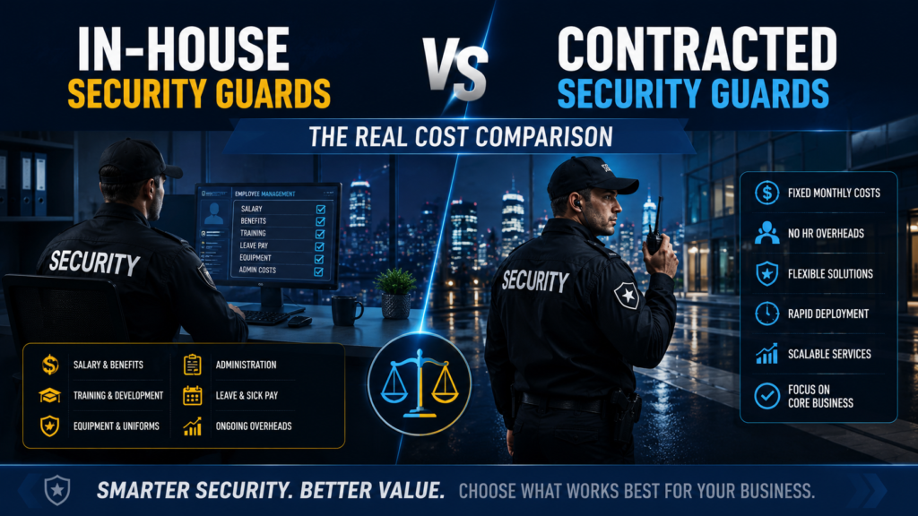 In-House vs Contracted Security Guards: The Real Cost Comparison