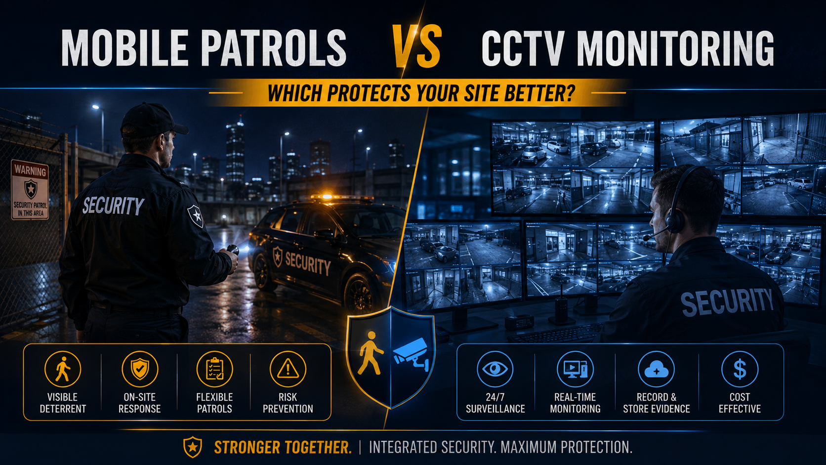 Mobile Patrols vs CCTV Monitoring