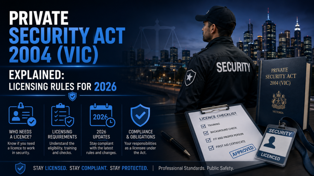 Private Security Act 2004 (Vic) Explained: Licensing Rules for 2026
